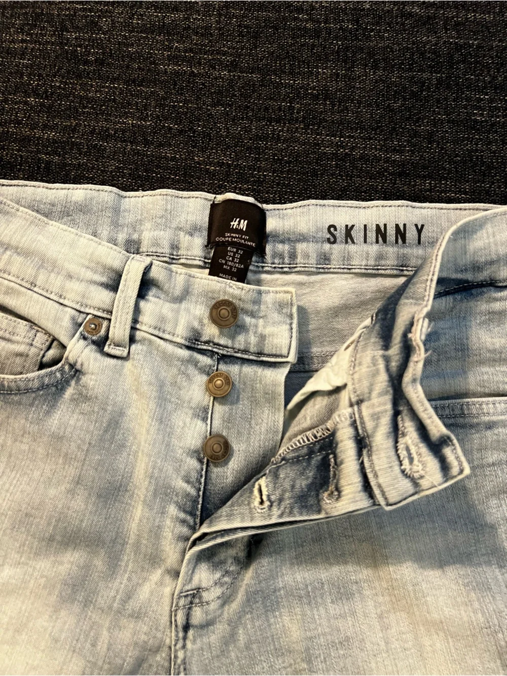 H&M Light Wash Men’s Skinny Moto Jeans